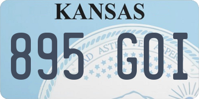KS license plate 895GOI