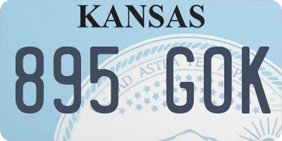 KS license plate 895GOK