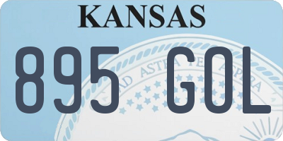 KS license plate 895GOL