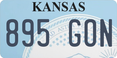 KS license plate 895GON