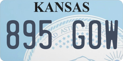 KS license plate 895GOW