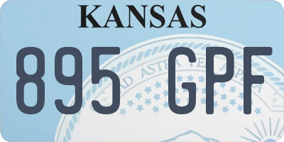 KS license plate 895GPF