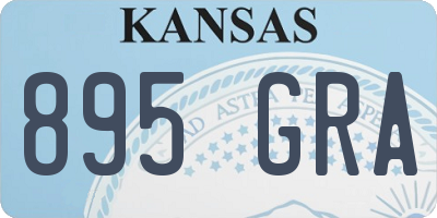 KS license plate 895GRA