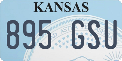 KS license plate 895GSU