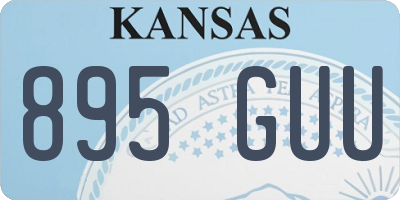 KS license plate 895GUU