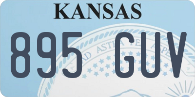 KS license plate 895GUV