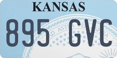 KS license plate 895GVC