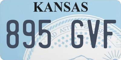 KS license plate 895GVF
