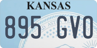 KS license plate 895GVO