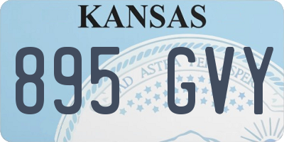 KS license plate 895GVY