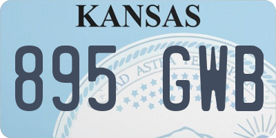 KS license plate 895GWB