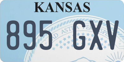 KS license plate 895GXV