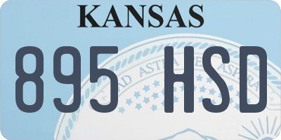 KS license plate 895HSD