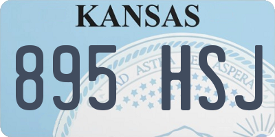 KS license plate 895HSJ