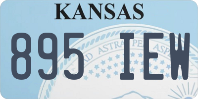 KS license plate 895IEW
