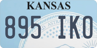 KS license plate 895IKO
