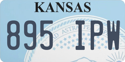 KS license plate 895IPW