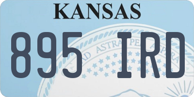 KS license plate 895IRD