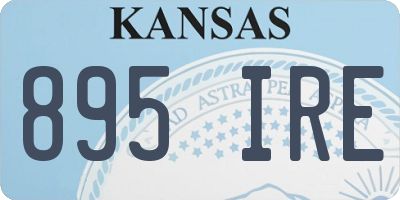 KS license plate 895IRE