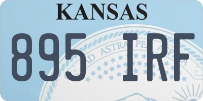 KS license plate 895IRF