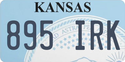 KS license plate 895IRK