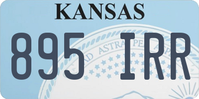 KS license plate 895IRR