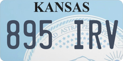 KS license plate 895IRV