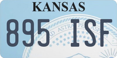 KS license plate 895ISF