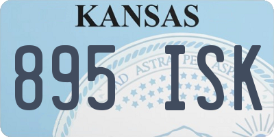 KS license plate 895ISK