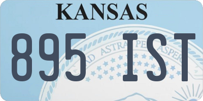 KS license plate 895IST