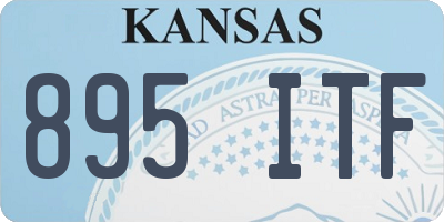 KS license plate 895ITF