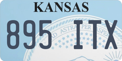KS license plate 895ITX