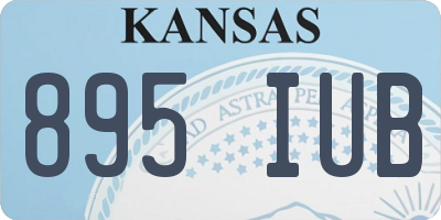 KS license plate 895IUB