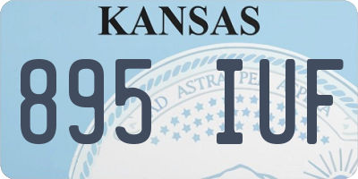KS license plate 895IUF