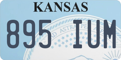 KS license plate 895IUM