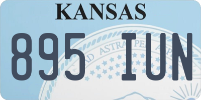 KS license plate 895IUN