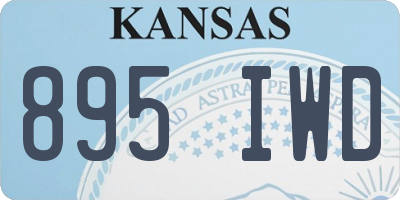KS license plate 895IWD