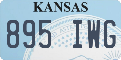 KS license plate 895IWG