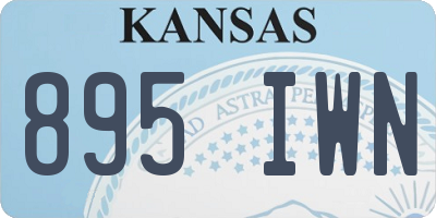 KS license plate 895IWN