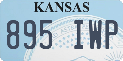 KS license plate 895IWP