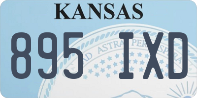KS license plate 895IXD