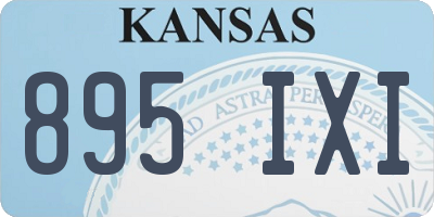 KS license plate 895IXI