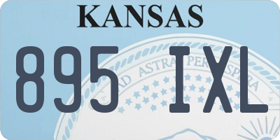 KS license plate 895IXL