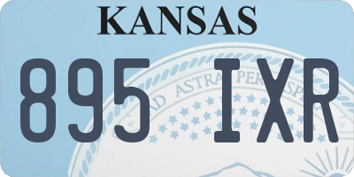 KS license plate 895IXR