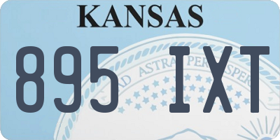KS license plate 895IXT