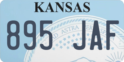 KS license plate 895JAF
