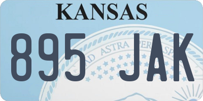 KS license plate 895JAK