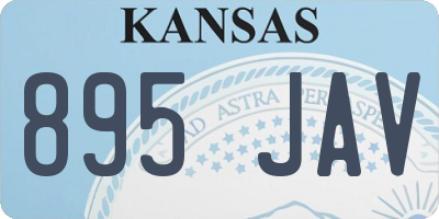 KS license plate 895JAV