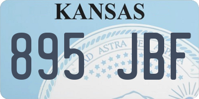 KS license plate 895JBF