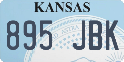 KS license plate 895JBK